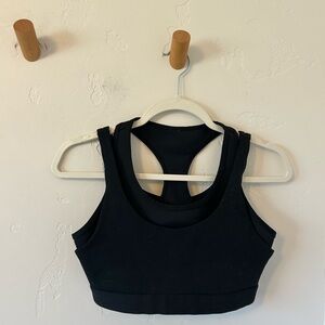 Fabletics Double Layer Black High Impact Sports Bra Sz XS/S *See Measurements